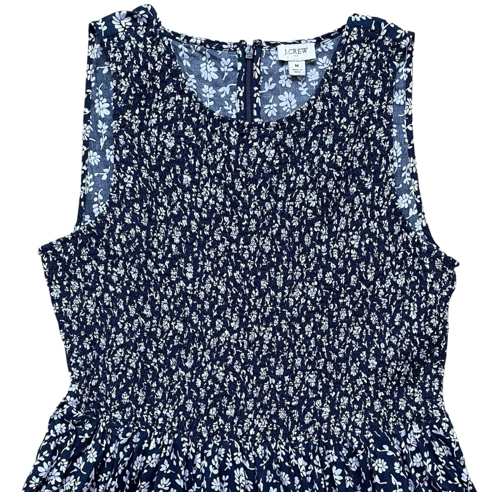 *NWOT* J. Crew Printed Smocked Tiered Midi/Maxi Dress - Picture 7 of 16
